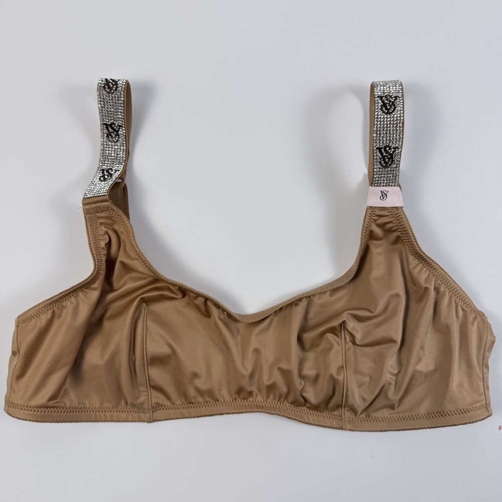 Victoria's Secret Very Sexy Shine Strap Lace Scoop Bralette Blush Gold M NWT